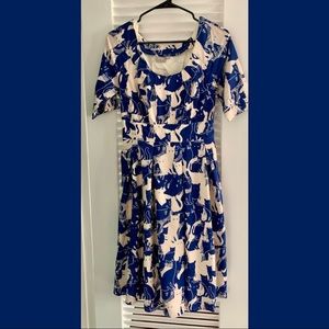 Blue cat print Eshakti dress 🐈‍⬛